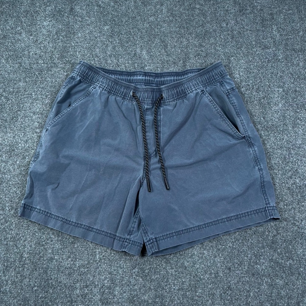 Bearbottom Volley Shorts Mens Medium 5.5 Inseam Elastic Waist Blue Chino Preppy